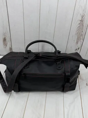 Killstar Black Duffel Bag with Red Stitching and Pentagram Pulls thumbnail 8