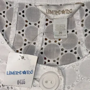 NWT Deadstock Limited Too Baby Doll White Eyelet Lace Crop Top sz 20 thumbnail 7