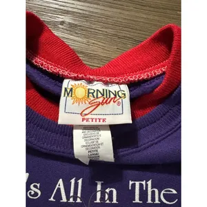 Vintage Cat decal "It's All In The Attitude" 80's 90's Morning-sun Women's Purpl thumbnail 4