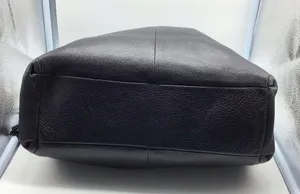 COACH black leather three compartment shoulder bag thumbnail 9