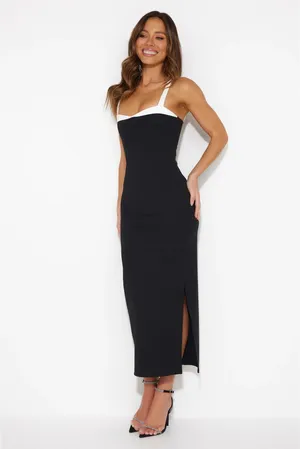 NWT Hello Molly IN HER PRIME MIDI DRESS in BLACK. Size Medium thumbnail 4