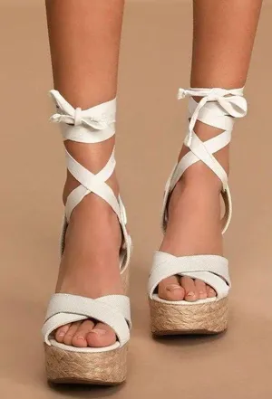 Lulus White Wedges thumbnail 1