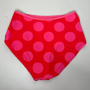 Kate Spade New York Red & Pink High Waist Bikini Bottom Size Small thumbnail 4