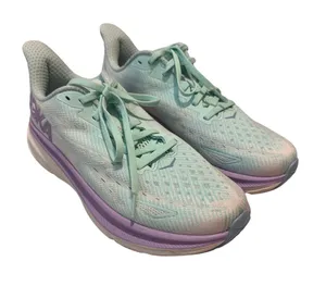 HOKA Clifton 9 Women's Running Shoes Size 8.5 B Sunlit Ocean Lilac Mist Mint thumbnail 1