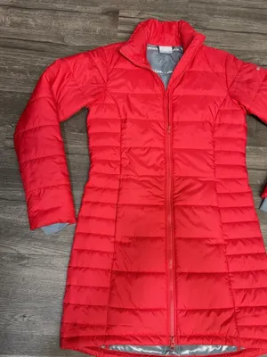 Columbia Women’s S Red Omni-Heat Long Puffer Coat Full Zip thumbnail 6