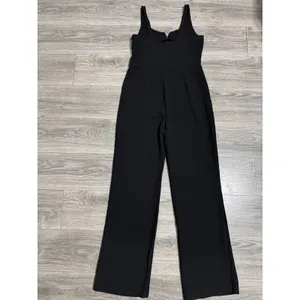 UNIQ Elegant Black Wide Leg V Neck Sleeveless Jumpsuit‎ Women Large thumbnail 10