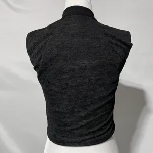 Zara Slit Front Cap Sleeve Cropped Tie Neck Top Black Size Small 5410/234/800 thumbnail 13
