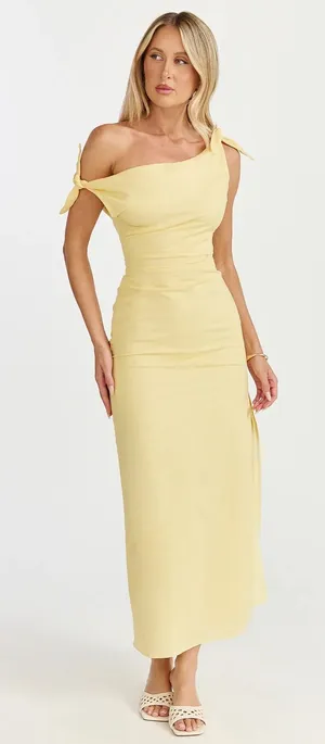 Showpo Cincinnati Midi Dress Yellow Size Small thumbnail 1