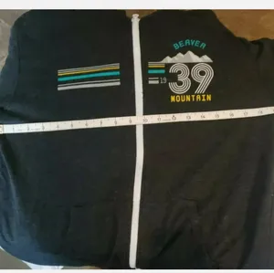 Beaver Mountain Ouray Sportswear grey zip up hoodie -nwot! thumbnail 3