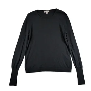 J.Crew Womens Black 100% Merino Wool Crew Neck Sweater BJ593 Size Small thumbnail 1