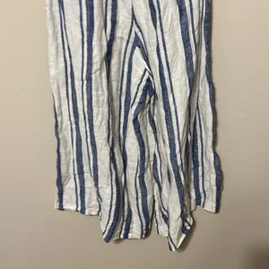 Alice + Olivia‎ Lucie Strapless Wide-Leg Linen Jumpsuit Size 2 thumbnail 7