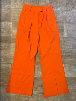 Commense Vibrant Orange Wide Leg Cotton Trousers- NWT thumbnail 1