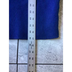 Abercrombie & Fitch Womens Ribbed Sweetheart Neck Long Sleeve Top Royal Blue S thumbnail 4