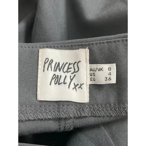 Princess Polly Women's Dark Gray High Waisted Slit Pleated Pencil Midi Skirt 4 thumbnail 5