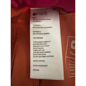 FIGS Mari Skinny Joggers Scrub Pant Terracotta Pink Drawstring size medium thumbnail 8