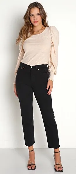 Levi's® Wedgie High Waist Straight Jeans (Black Heart) thumbnail 1