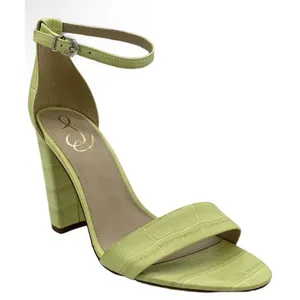 Sam Edelman Women's Yaro Block Heel Sandal Kiwi Size 6.5 Croc Embossed thumbnail 1