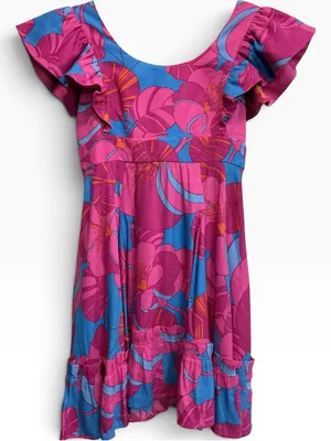 Tuckernuck X Cameran Eubanks Wimberly Wild Azalea Dress Linen Hot Pink Dress S thumbnail 3
