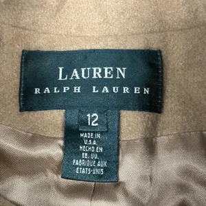 LRL Ralph Lauren Pea Coat Womens 12 Camel Hair Tan Double Breasted Jacket USA thumbnail 3