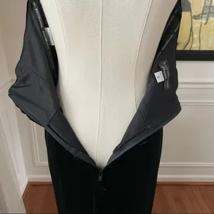 Scott McClintock 2000 Millennium Black Velvet Column Halter Dress 10 thumbnail 6