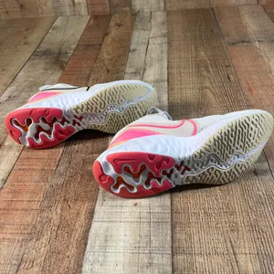 Nike Renew Run Womens 9.5 White Pink Lime Green Blast Running Shoes CK6360-005 thumbnail 5