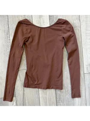Free People x intimately FP Low Back Seamless Brown Long sleeve size xs/s thumbnail 5