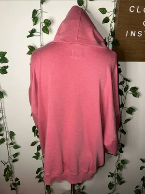 American Eagle Light Red Oversized Pullover Hoodie thumbnail 3
