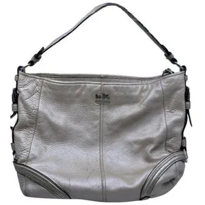 Coach Classic Off White Leather Shoulder Bag thumbnail 1