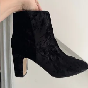 Blanco Black Velvet Ankle Booties‎ Size 10.5 thumbnail 1