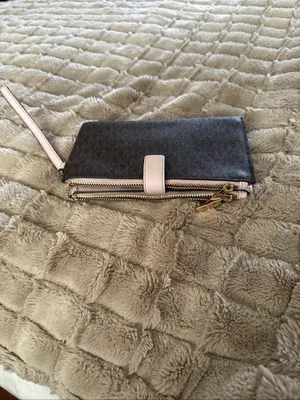 Michael Kors Pink & Brown Logo Wristlet Wallet thumbnail 5