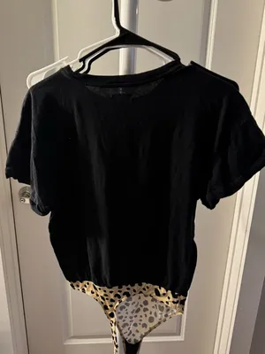 Free People Black Graphic Tee (bodysuit) thumbnail 2