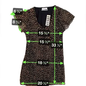 Urban Outfitters V-Neck Flutter Sleeve Leopard‎ Dress Brown Black Size Small NWT thumbnail 8