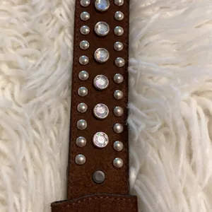 Leather Belt brown color so beautiful with silver buckle excellent condition 45” thumbnail 5