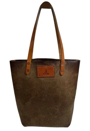 Rogue Industrie Leather Tote Bag Full Grain Heavy Purse Brown Open Top‎ Distress thumbnail 1