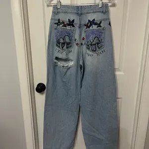 GARAGE baggy barrel jeans size‎ 26 customized distressed thumbnail 6