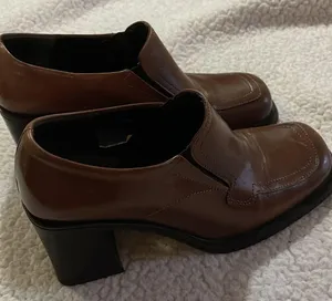 Aldo Women’s Leather chunky Y2K Shoes Loafers Size 5.5U.S Brown Casual Slip on thumbnail 3
