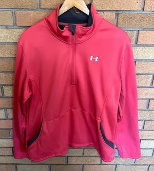 Under Armour Women's Pink/Coral 1/2 Zip Pullover Fleece Lined Size XL thumbnail 1