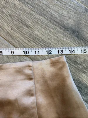 Altar'd State Shiny Tan Satin Silk Mini Skirt Lined With Slit Women’s Sz Small thumbnail 2
