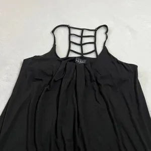 NEW Nicole Miller Sleeveless Strappy Ladder Back Maxi Dress Size S Hi Low Hem thumbnail 6