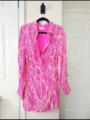 Lovers and Friends Makena Mini Dress Fuchsia Leaf Size S thumbnail 13