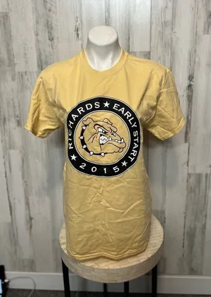 Bulldog tshirt Gold Size M thumbnail 1