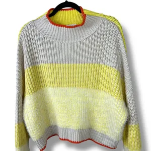 Free People Bucket List Sunbrite Yellow Eyelash Chunky Knit Turtleneck Sweater thumbnail 8