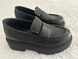 Paloma‎ Barceló Black Leather Loafers Shoes sz 36 thumbnail 1