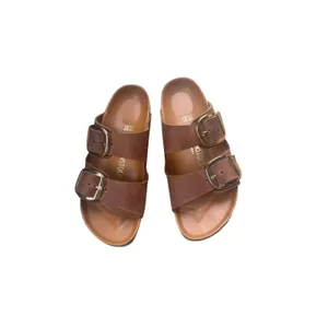 Birkenstock Arizona Big Buckle Sandals EU 38 US 7-7.5 Brown Leather Gold slide thumbnail 3
