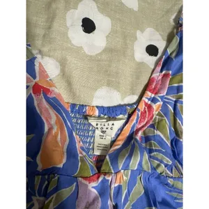 Billabong blue floral tank top NWT thumbnail 2