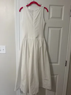 Petal and Pup White Drop Waist Midi Dress thumbnail 7