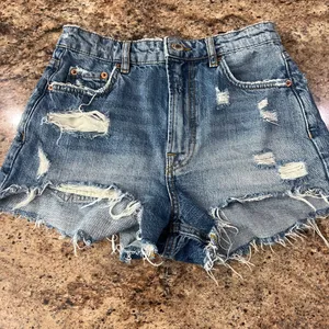 Zara Sky Blue Denim Pants thumbnail 1