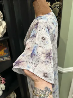 One September “Lyla” Sheer Sequin Floral Tunic – One Size (Fits XS–XL) thumbnail 6
