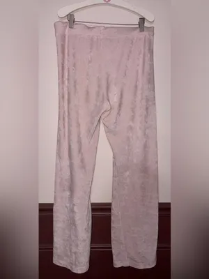 PINK VS Y2K Vintage Velour Pants with Rhinestone Accent thumbnail 3