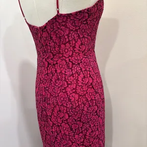 NBD Brielle Lace Midi Dress Raspberry Magenta Pink V-Neck Revolve Cocktail Small thumbnail 9
